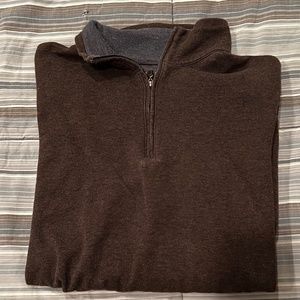 Casual Men's Brown Cotton Blend Shirt- Large